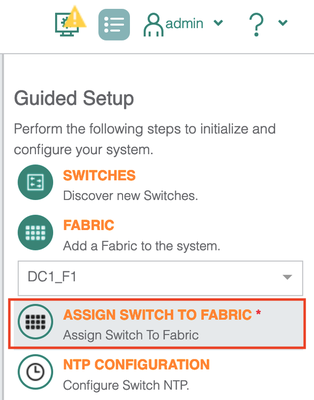 Assign switch to fabric