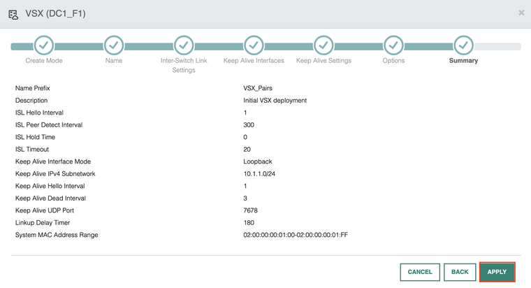 Vsx Networking AFC VSX Deployment | networkrunt