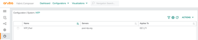 NTP Configuration Page