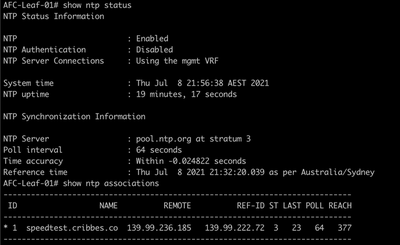 NTP Verification