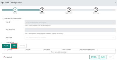 Add NTP Details